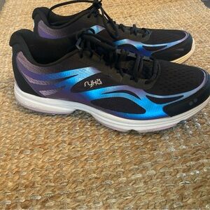 Ryka Women's Devotion Plus 2 Walking Shoes Black/ Purple Size 10.5 No Soles